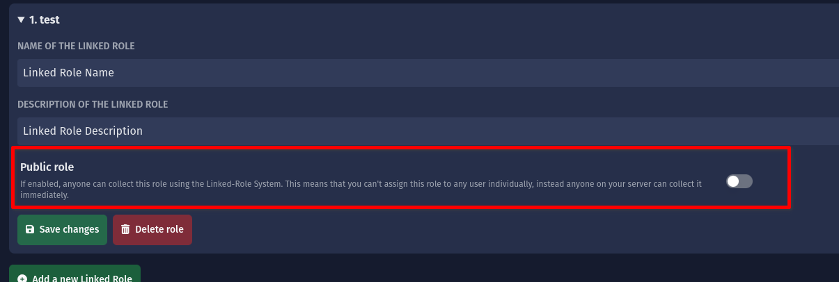 This screenshot shows where the "Public role" role can be found